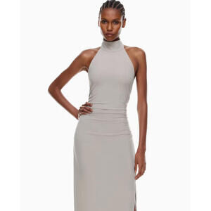 Aritzia Wilfred Smooth Matter Remedy Dress, Ashen, Large